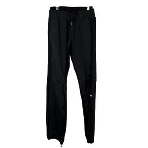 Lululemon Tapered Athletic Black Joggers Drawstring Pants Size 6 Activewear Yoga